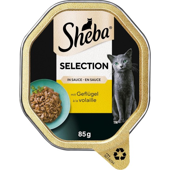 Sheba Selection in Sauce - Cat Food with Chicken Bites in Sauce for Adult Cats - 22 x 85 g Cat Food Sheba Selection in Sauce - Cat Food with Chicken Bites in Sauce for Adult Cats - 22 x 85 g Cat Food