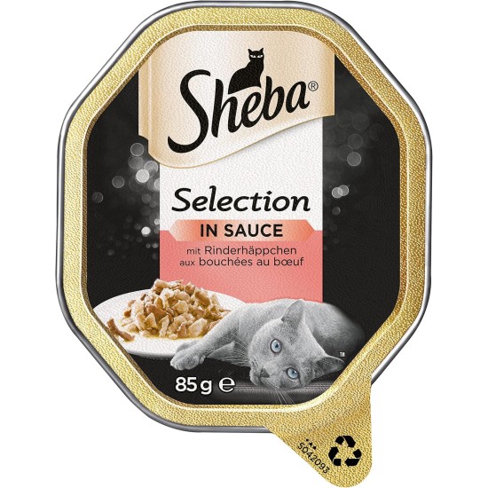 Sheba Selection in Sauce - Cat Food with Chicken Bites in Sauce for Adult Cats - 22 x 85 g Cat Food Sheba Selection in Sauce - Cat Food with Chicken Bites in Sauce for Adult Cats - 22 x 85 g Cat Food
