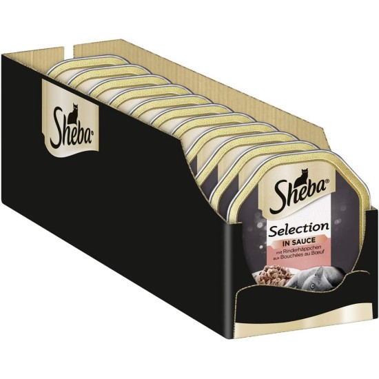 Sheba Selection in Sauce - Cat Food with Chicken Bites in Sauce for Adult Cats - 22 x 85 g Cat Food Sheba Selection in Sauce - Cat Food with Chicken Bites in Sauce for Adult Cats - 22 x 85 g Cat Food