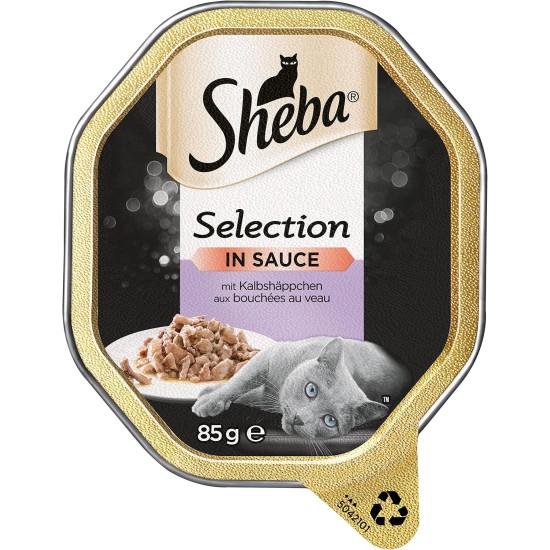 Sheba Selection in Sauce - Cat Food with Chicken Bites in Sauce for Adult Cats - 22 x 85 g Cat Food Sheba Selection in Sauce - Cat Food with Chicken Bites in Sauce for Adult Cats - 22 x 85 g Cat Food