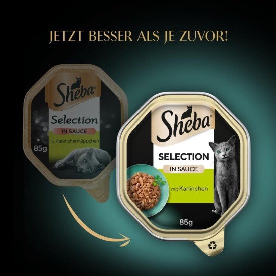 Sheba Selection in Sauce - Cat Food with Chicken Bites in Sauce for Adult Cats - 22 x 85 g Cat Food Sheba Selection in Sauce - Cat Food with Chicken Bites in Sauce for Adult Cats - 22 x 85 g Cat Food
