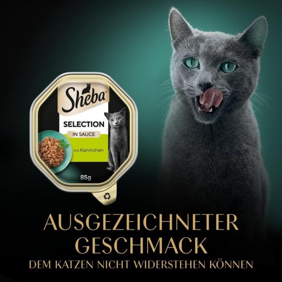 Sheba Selection in Sauce - Cat Food with Chicken Bites in Sauce for Adult Cats - 22 x 85 g Cat Food Sheba Selection in Sauce - Cat Food with Chicken Bites in Sauce for Adult Cats - 22 x 85 g Cat Food