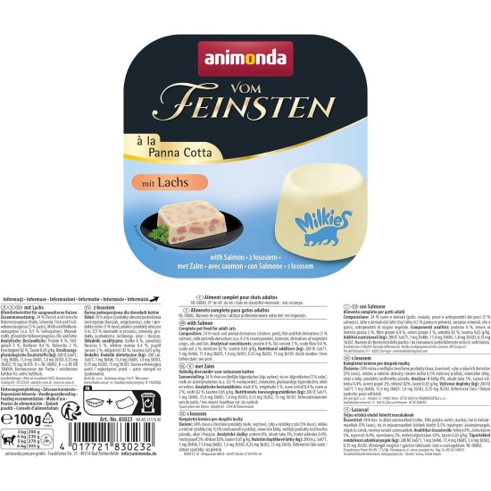 The Finest Cat Food Wet Fish & Meat Variety (32 x 100 g), Cat Food Wet without Grain and Sugar by animonda, with Fresh, Meaty Ingredients The Finest Cat Food Wet Fish & Meat Variety (32 x 100 g), Cat Food Wet without Grain and Sugar by animonda, with Fresh, Meaty Ingredients
