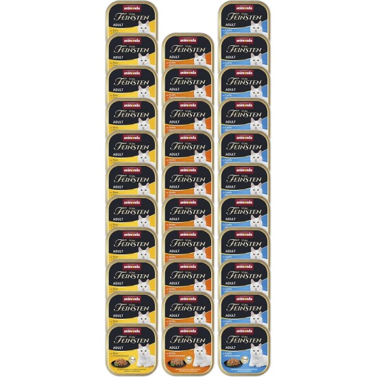 The Finest Cat Food Wet Fish & Meat Variety (32 x 100 g), Cat Food Wet without Grain and Sugar by animonda, with Fresh, Meaty Ingredients The Finest Cat Food Wet Fish & Meat Variety (32 x 100 g), Cat Food Wet without Grain and Sugar by animonda, with Fresh, Meaty Ingredients