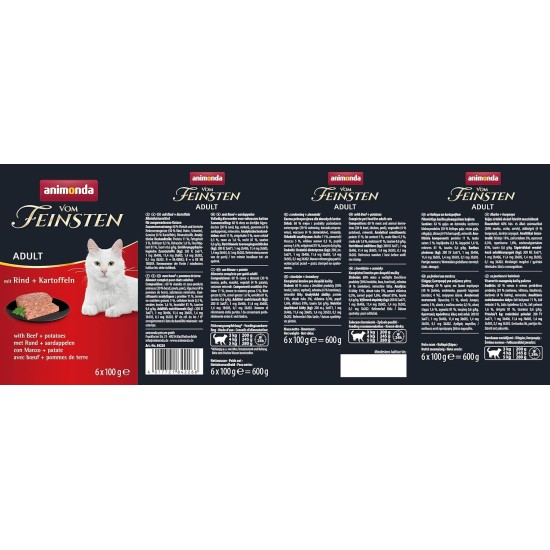 The Finest Cat Food Wet Fish & Meat Variety (32 x 100 g), Cat Food Wet without Grain and Sugar by animonda, with Fresh, Meaty Ingredients The Finest Cat Food Wet Fish & Meat Variety (32 x 100 g), Cat Food Wet without Grain and Sugar by animonda, with Fresh, Meaty Ingredients