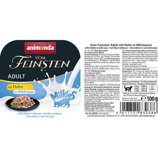 The Finest Cat Food Wet Fish & Meat Variety (32 x 100 g), Cat Food Wet without Grain and Sugar by animonda, with Fresh, Meaty Ingredients The Finest Cat Food Wet Fish & Meat Variety (32 x 100 g), Cat Food Wet without Grain and Sugar by animonda, with Fresh, Meaty Ingredients