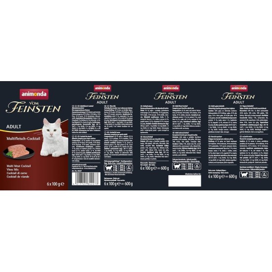 The Finest Cat Food Wet Fish & Meat Variety (32 x 100 g), Cat Food Wet without Grain and Sugar by animonda, with Fresh, Meaty Ingredients The Finest Cat Food Wet Fish & Meat Variety (32 x 100 g), Cat Food Wet without Grain and Sugar by animonda, with Fresh, Meaty Ingredients