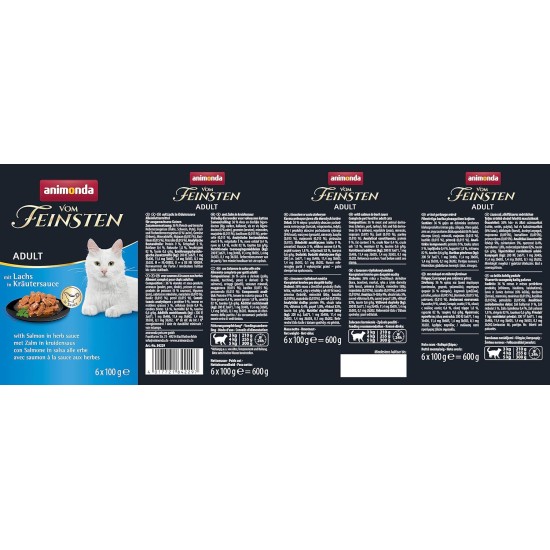 The Finest Cat Food Wet Fish & Meat Variety (32 x 100 g), Cat Food Wet without Grain and Sugar by animonda, with Fresh, Meaty Ingredients The Finest Cat Food Wet Fish & Meat Variety (32 x 100 g), Cat Food Wet without Grain and Sugar by animonda, with Fresh, Meaty Ingredients