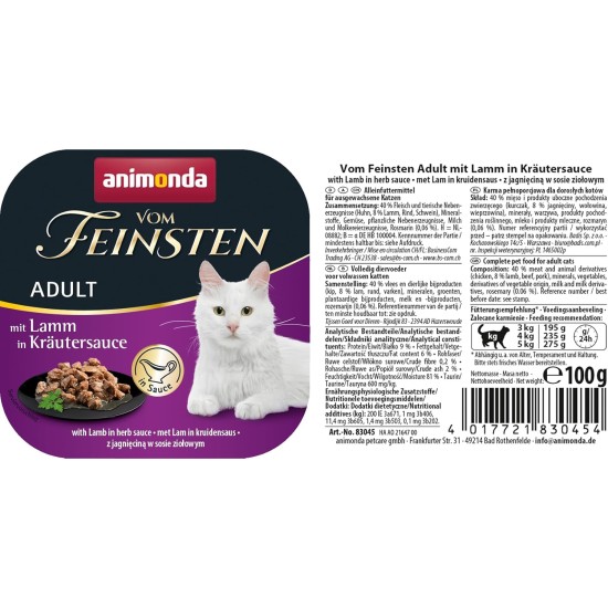 The Finest Cat Food Wet Fish & Meat Variety (32 x 100 g), Cat Food Wet without Grain and Sugar by animonda, with Fresh, Meaty Ingredients The Finest Cat Food Wet Fish & Meat Variety (32 x 100 g), Cat Food Wet without Grain and Sugar by animonda, with Fresh, Meaty Ingredients