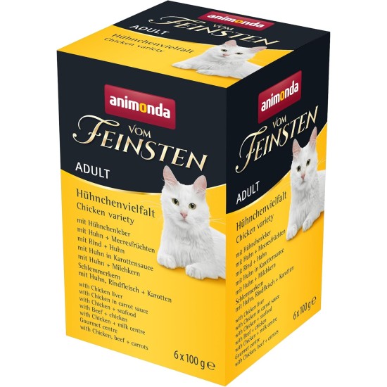 The Finest Cat Food Wet Fish & Meat Variety (32 x 100 g), Cat Food Wet without Grain and Sugar by animonda, with Fresh, Meaty Ingredients The Finest Cat Food Wet Fish & Meat Variety (32 x 100 g), Cat Food Wet without Grain and Sugar by animonda, with Fresh, Meaty Ingredients