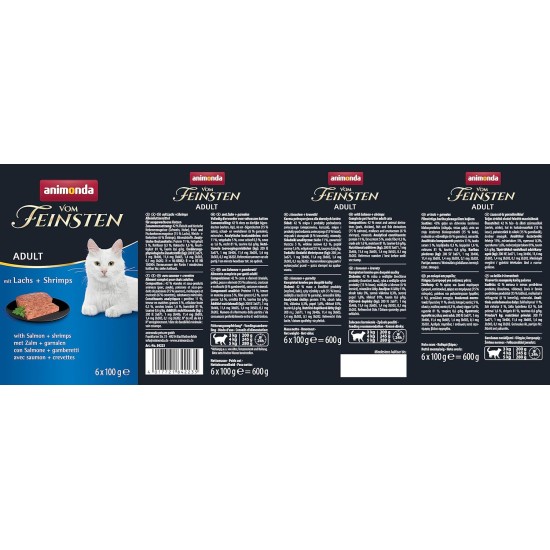 The Finest Cat Food Wet Fish & Meat Variety (32 x 100 g), Cat Food Wet without Grain and Sugar by animonda, with Fresh, Meaty Ingredients The Finest Cat Food Wet Fish & Meat Variety (32 x 100 g), Cat Food Wet without Grain and Sugar by animonda, with Fresh, Meaty Ingredients
