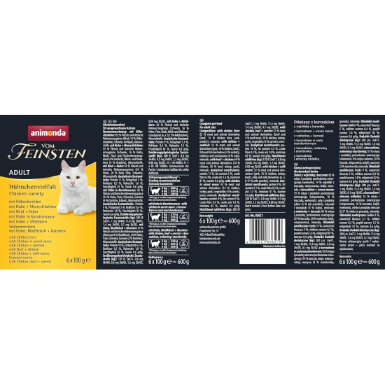 The Finest Cat Food Wet Fish & Meat Variety (32 x 100 g), Cat Food Wet without Grain and Sugar by animonda, with Fresh, Meaty Ingredients The Finest Cat Food Wet Fish & Meat Variety (32 x 100 g), Cat Food Wet without Grain and Sugar by animonda, with Fresh, Meaty Ingredients