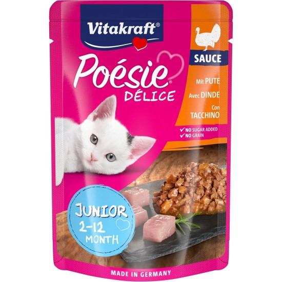 Vitakraft Cat Food Wet Food Poésie Deli Sauce Pouch Bags Junior Vitakraft Cat Food Wet Food Poésie Deli Sauce Pouch Bags Junior