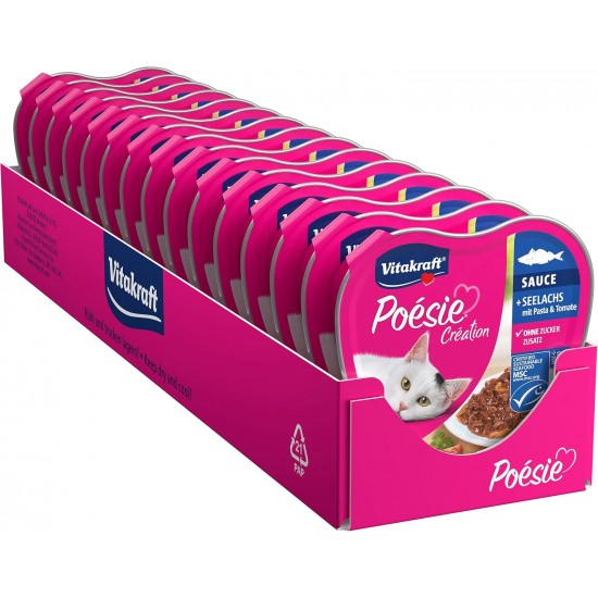 Vitakraft Cat Food Wet Food Poésie Heart Bowl Sauce - 15 x 85g Vitakraft Cat Food Wet Food Poésie Heart Bowl Sauce - 15 x 85g