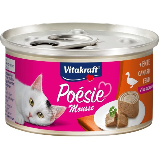 Vitakraft Cat Food Wet Food Poésie Mousse, Chicken Flavor, 12 x 85g Vitakraft Cat Food Wet Food Poésie Mousse, Chicken Flavor, 12 x 85g