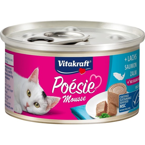 Vitakraft Cat Food Wet Food Poésie Mousse, Chicken Flavor, 12 x 85g Vitakraft Cat Food Wet Food Poésie Mousse, Chicken Flavor, 12 x 85g