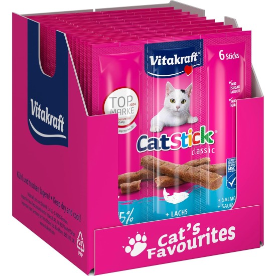 Vitakraft Cat treats Cat - Stick mini Chicken & Cat grass - 60 x 6g Vitakraft Cat treats Cat - Stick mini Chicken & Cat grass - 60 x 6g