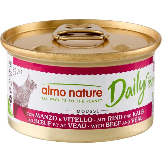 almo nature Daily - Complete Food for Adult Cats - Beef and Veal 24 x 85g Tubs almo nature Daily - Complete Food for Adult Cats - Beef and Veal 24 x 85g Tubs