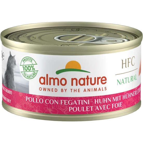 almo nature HFC Cuisine Wet Cat Food with Tuna, Chicken and Ham (24 Cans of 70 g) almo nature HFC Cuisine Wet Cat Food with Tuna, Chicken and Ham (24 Cans of 70 g)