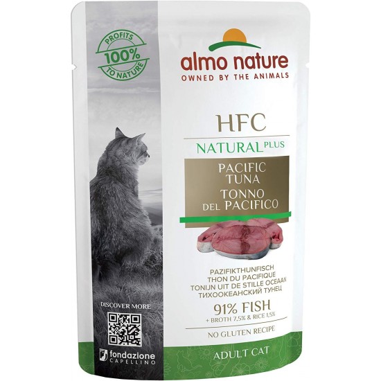 almo nature HFC Natural Plus Wet for Cats Pacific Tuna 55 g x 24 Pieces Pack of 1 (1 x 1.7 kg) almo nature HFC Natural Plus Wet for Cats Pacific Tuna 55 g x 24 Pieces Pack of 1 (1 x 1.7 kg)
