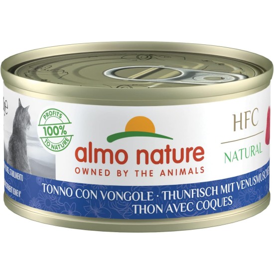 almo nature HFC Natural Wet Cat Food, Tuna with Clams, Pack of 24 (24 x 70 g) almo nature HFC Natural Wet Cat Food, Tuna with Clams, Pack of 24 (24 x 70 g)