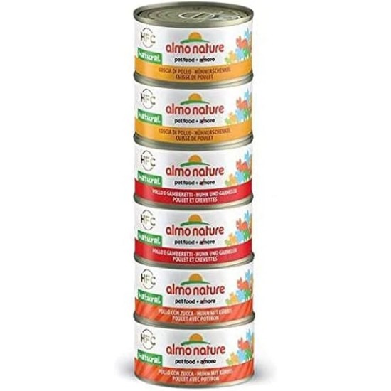 almo nature HFC Natural Wet Cat Food with Chicken and Tuna (24 Cans of 70 g) Transparent almo nature HFC Natural Wet Cat Food with Chicken and Tuna (24 Cans of 70 g) Transparent