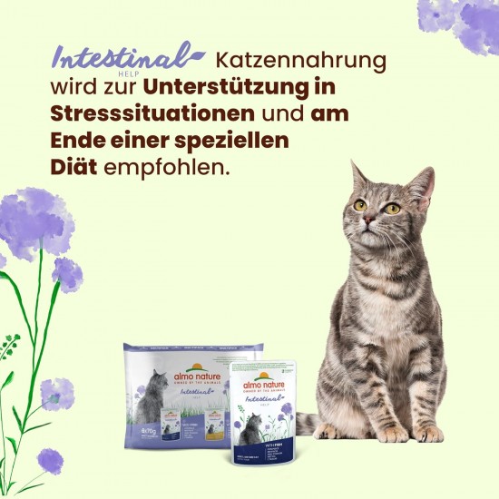 almo nature Holistic Intestinal Help Cat Food, Wet Food for Adult Cats with Poultry, Pack of 30 (30 x 70 g) almo nature Holistic Intestinal Help Cat Food, Wet Food for Adult Cats with Poultry, Pack of 30 (30 x 70 g)