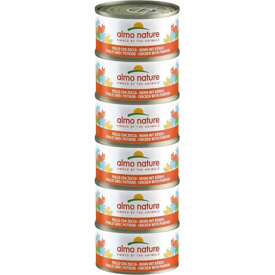 almo nature Megapack Wet Cat Food, Chicken with Pumpkin, Pack of 6 (6 x 70 g) almo nature Megapack Wet Cat Food, Chicken with Pumpkin, Pack of 6 (6 x 70 g)