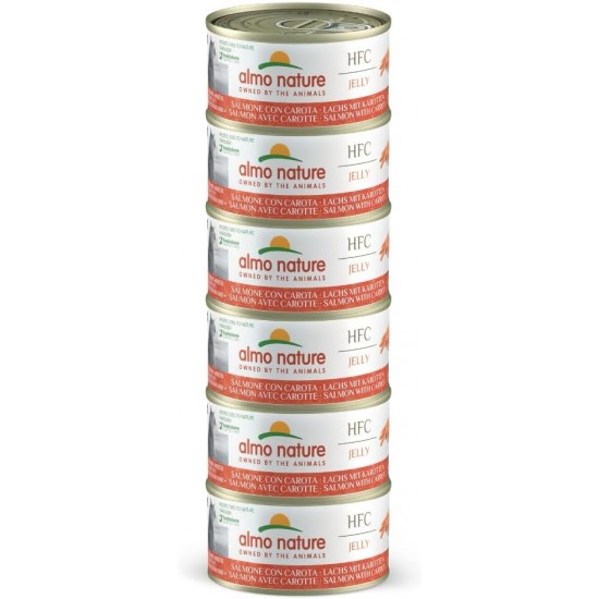 almo nature Megapack Wet Cat Food, Salmon with Carrots, Pack of 6 (6 x 70 g) almo nature Megapack Wet Cat Food, Salmon with Carrots, Pack of 6 (6 x 70 g)