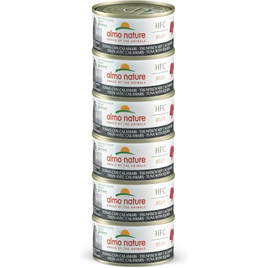 almo nature Megapack Wet Cat Food, Tuna with Calamaris - Pack of 6 (6 x 70 g) almo nature Megapack Wet Cat Food, Tuna with Calamaris - Pack of 6 (6 x 70 g)