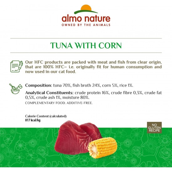almo nature Megapack Wet Cat Food, Tuna with Corn, Pack of 6 (6 x 70 g) almo nature Megapack Wet Cat Food, Tuna with Corn, Pack of 6 (6 x 70 g)