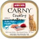 animonda Carny Adult Country Cat Food, Wet Food for Cats in Practical Portion Bowl with Chicken, Turkey + Trout, 32 x 100 g