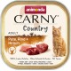 animonda Carny Adult Country Cat Food, Wet Food for Cats in Practical Portion Bowl with Chicken, Turkey + Trout, 32 x 100 g