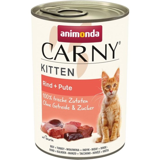 animonda Carny Cat Wet Food Kitten Baby Paté (12 x 200 g), Kitten Grain-Free Cat Wet Food without Sugar for Growing Kittens up to 1 Year, with Fresh Ingredients animonda Carny Cat Wet Food Kitten Baby Paté (12 x 200 g), Kitten Grain-Free Cat Wet Food without Sugar for Growing Kittens up to 1 Year, with Fresh Ingredients