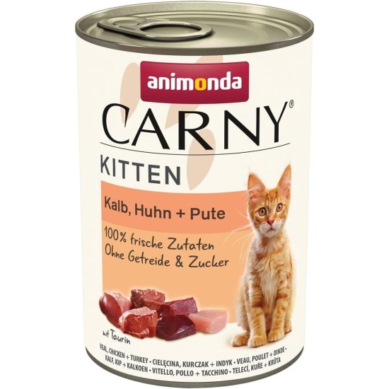 animonda Carny Cat Wet Food Kitten Baby Paté (12 x 200 g), Kitten Grain-Free Cat Wet Food without Sugar for Growing Kittens up to 1 Year, with Fresh Ingredients animonda Carny Cat Wet Food Kitten Baby Paté (12 x 200 g), Kitten Grain-Free Cat Wet Food without Sugar for Growing Kittens up to 1 Year, with Fresh Ingredients