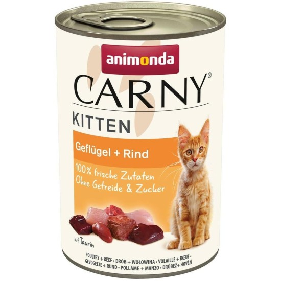 animonda Carny Cat Wet Food Kitten Baby Paté (12 x 200 g), Kitten Grain-Free Cat Wet Food without Sugar for Growing Kittens up to 1 Year, with Fresh Ingredients animonda Carny Cat Wet Food Kitten Baby Paté (12 x 200 g), Kitten Grain-Free Cat Wet Food without Sugar for Growing Kittens up to 1 Year, with Fresh Ingredients
