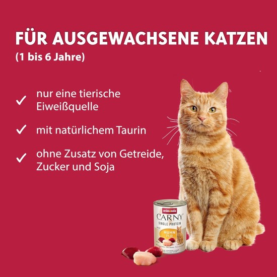 animonda Carny Single Protein Adult Cat Food, Wet, for Cats. animonda Carny Single Protein Adult Cat Food, Wet, for Cats.