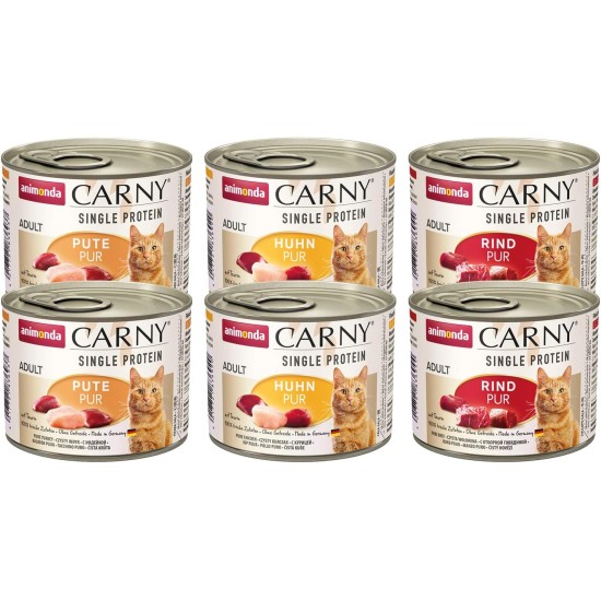 animonda Carny Single Protein Adult Cat Food, Wet, for Cats. animonda Carny Single Protein Adult Cat Food, Wet, for Cats.