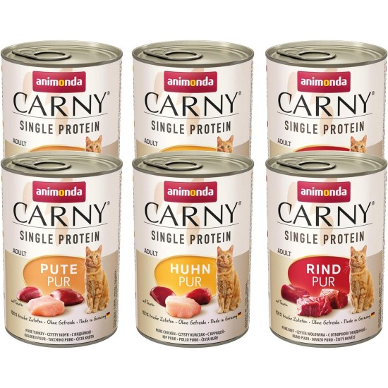 animonda Carny Single Protein Adult Cat Food, Wet, for Cats. animonda Carny Single Protein Adult Cat Food, Wet, for Cats.