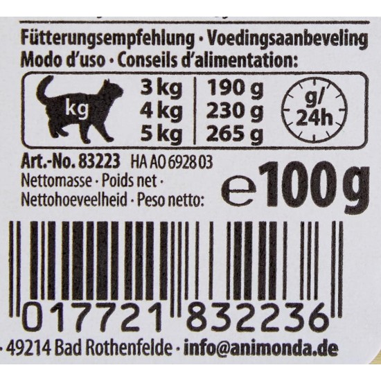 animonda From the Finest Senior Wet Food for Older Cats from 7 Years Old Various Varieties and Sizes animonda From the Finest Senior Wet Food for Older Cats from 7 Years Old Various Varieties and Sizes