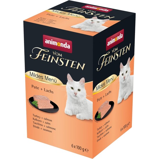 animonda Vom Feinsten Adult Cat Food, Wet Food for Adult Cats, Mild Menu, Mild Variety 32 x 100 g animonda Vom Feinsten Adult Cat Food, Wet Food for Adult Cats, Mild Menu, Mild Variety 32 x 100 g