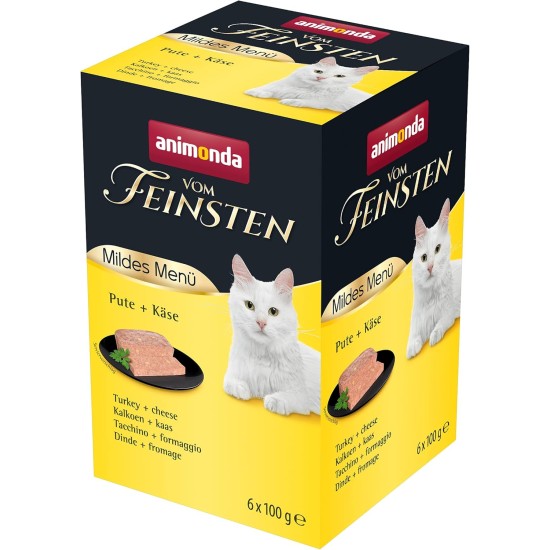 animonda Vom Feinsten Adult Cat Food, Wet Food for Adult Cats, Mild Menu, Mild Variety 32 x 100 g animonda Vom Feinsten Adult Cat Food, Wet Food for Adult Cats, Mild Menu, Mild Variety 32 x 100 g