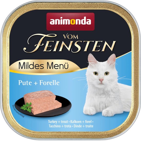 animonda Vom Feinsten Adult Cat Food, Wet Food for Adult Cats, Mild Menu, Mild Variety 32 x 100 g animonda Vom Feinsten Adult Cat Food, Wet Food for Adult Cats, Mild Menu, Mild Variety 32 x 100 g