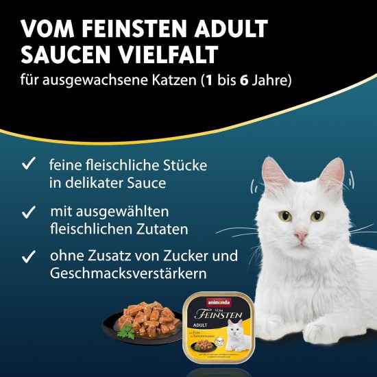 animonda Vom Feinsten Adult Fish & Meat Variety (32 x 100 g), Wet Food for Adult Cats, Cat Food without Grains and Sugar, Fine Piece Pies animonda Vom Feinsten Adult Fish & Meat Variety (32 x 100 g), Wet Food for Adult Cats, Cat Food without Grains and Sugar, Fine Piece Pies
