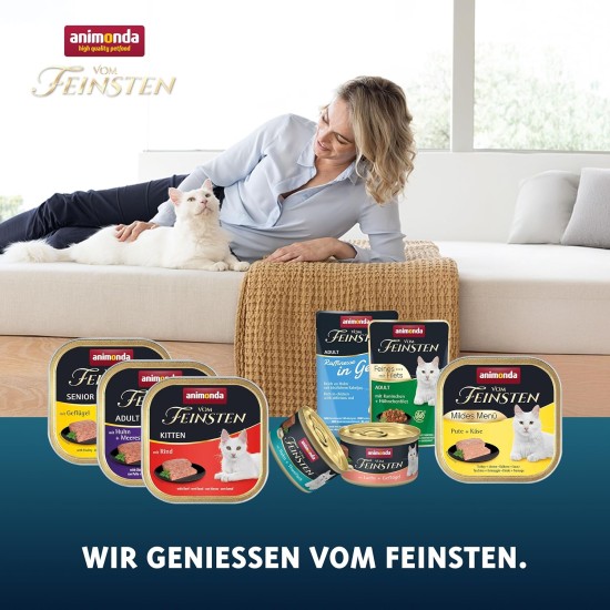 animonda Vom Feinsten Adult Fish & Meat Variety (32 x 100 g), Wet Food for Adult Cats, Cat Food without Grains and Sugar, Fine Piece Pies animonda Vom Feinsten Adult Fish & Meat Variety (32 x 100 g), Wet Food for Adult Cats, Cat Food without Grains and Sugar, Fine Piece Pies