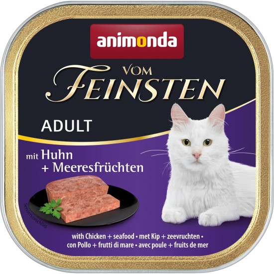 animonda Vom Feinsten Adult Fish & Meat Variety (32 x 100 g), Wet Food for Adult Cats, Cat Food without Grains and Sugar, Fine Piece Pies animonda Vom Feinsten Adult Fish & Meat Variety (32 x 100 g), Wet Food for Adult Cats, Cat Food without Grains and Sugar, Fine Piece Pies