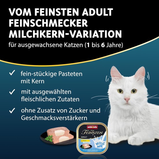 animonda Vom Feinsten Adult Fish & Meat Variety (32 x 100 g), Wet Food for Adult Cats, Cat Food without Grains and Sugar, Fine Piece Pies animonda Vom Feinsten Adult Fish & Meat Variety (32 x 100 g), Wet Food for Adult Cats, Cat Food without Grains and Sugar, Fine Piece Pies