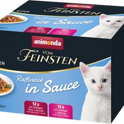 animonda Vom Feinsten Kitten Sophistication in Sauce, Wet Kitten Food for Growing Kittens, Cat Food in Sauce without Grains and Sugar, Practical Portion Bags, Mixpack (24 x 85 g) animonda Vom Feinsten Kitten Sophistication in Sauce, Wet Kitten Food for Growing Kittens, Cat Food in Sauce without Grains and Sugar, Practical Portion Bags, Mixpack (24 x 85 g)