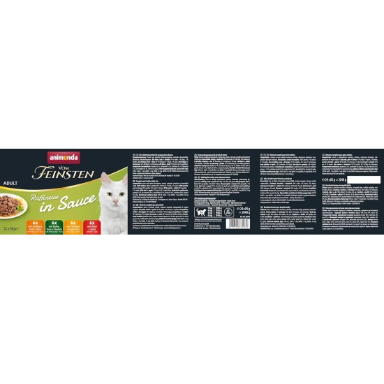 animonda Vom Feinsten Kitten Sophistication in Sauce, Wet Kitten Food for Growing Kittens, Cat Food in Sauce without Grains and Sugar, Practical Portion Bags, Mixpack (24 x 85 g) animonda Vom Feinsten Kitten Sophistication in Sauce, Wet Kitten Food for Growing Kittens, Cat Food in Sauce without Grains and Sugar, Practical Portion Bags, Mixpack (24 x 85 g)