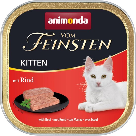 animonda Vom Feinsten Kitten Variety for Cats (32 x 100 g), Kitten Wet Food for Young Cats, Cat Food without Grains and Sugar, with 100% Fresh, Meaty Ingredients animonda Vom Feinsten Kitten Variety for Cats (32 x 100 g), Kitten Wet Food for Young Cats, Cat Food without Grains and Sugar, with 100% Fresh, Meaty Ingredients
